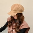 thumbnail image 4 of Cheers.US Beret Newsboy Hat Adjustable Women Cap Cabbie Beret Octagonal Cap Soft Woolen Beret for Women, 4 of 6