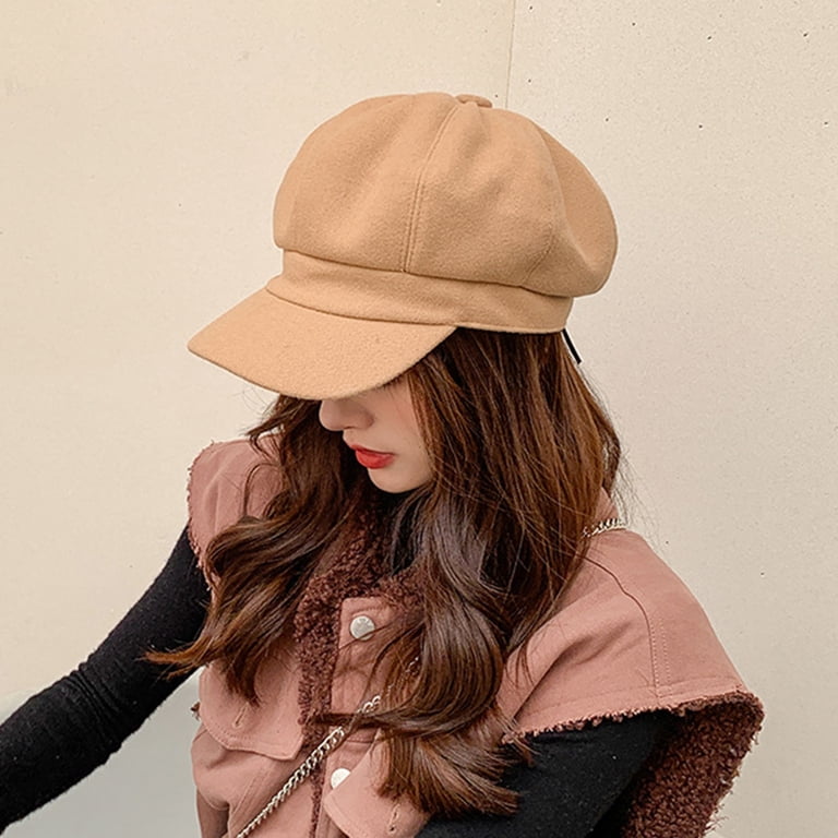 SunSunRise Wool Vintage Winter Beret Hat, Adjustable Soft  display picture 2