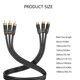 thumbnail image 3 of Quality Analogs &Digital Male to Female Extension Cord Extension Cable for Amplifiers Break Resistant Hybrids Cord silver, 3 of 4