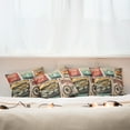 thumbnail image 4 of Ambesonne Vintage Throw Pillow Cover 4 Pack, Grunge Funky Style Artwork, 18", Multicolor, 4 of 5