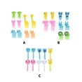 thumbnail image 1 of 10 Pieces Mini Animals Food Picks Kids Lunch Box Decor Cute Style Cartoon Reusable Toothpicks for Fruit Dessert Pastry Snacks Elephant, 1 of 9