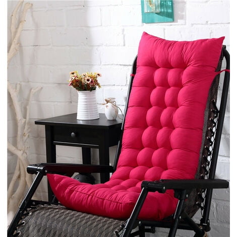 Cojín para mecedora, Cojín para sillón con respaldo alto, Cojín para sillón de jardín engrosado, Cojín para mecedora 3D, Cojín para mecedora, sillón, asientos de automóvil rosa rojo,
