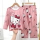 thumbnail image 2 of Conjunto de pijama de Hello kitty para niños y niñas, ropa de dormir de manga larga con dibujos animados, aire acondicionado fino, primavera y otoño, 2 of 3