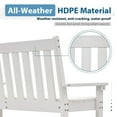 thumbnail image 6 of JOIVI Outdoor Patio Bench, Patio Bench for 2 Person with Armrest and Backrest, Outdoor Loveseat for Outside Garden, Yard, Porch, Lawn, White, 6 of 8