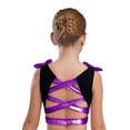 thumbnail image 2 of Haitryli Kids Girls Metallic Sports Tank Tops Sleeveless Rhinestone Dance Crop Top Jazz Hip Hop Ballet Vest Purple 6, 2 of 5
