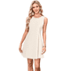 thumbnail image 2 of Vestido Mini de Fiesta con Cuello Redondo y Sin Mangas, Color Crema, Talla S, 2 of 6