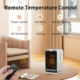 thumbnail image 3 of Indoor Space Heater 90 Degree Oscillating ECO Portable Heater Tip-Over and Overheat Protection 1000W PTC Ceramic Electric Heater with 4 Modes 8-Hour Timer Remote Control for Bedroom and Office, 3 of 8