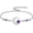 02-February, variant on Moon and Star Topaz Birthstone Charm Link Bracelet 925 Sterling Silver Moon and Star Bracelet with December Birthstone Birthday Jewelry Gifts for Women Mom Her,Chain Length 7"+2" Extend