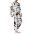 thumbnail image 2 of KLL Animal Bird Sleepwear Mens Flannel Pajamas,Long Cotton Pj Set, 2 of 7