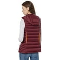 thumbnail image 6 of Women Down Vest Lightweight Packable Down Puffer Vest Warm Winter Puffy Vest with Hood (Red, Large), 6 of 8