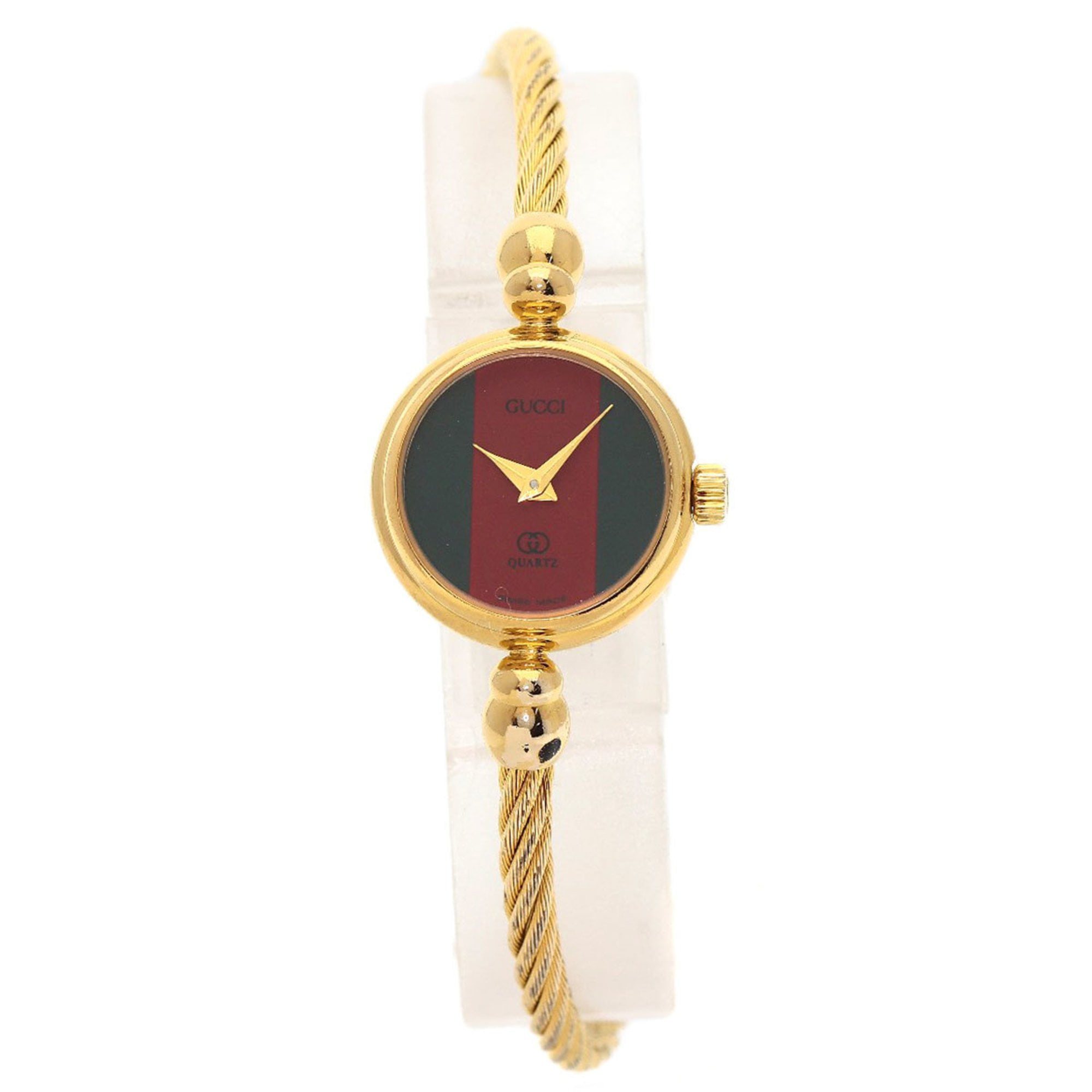 稼働品レディースGUCCI   2047−1L Gucci Ladies Watch Bangle 2047.1L Quartz Gold Women's Watch