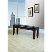 60" Cushioned Bench, Dark Brown Vinyl