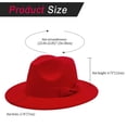thumbnail image 3 of Avaner Fedora Hats For Men And Women, Classic Felt Hats, Panama Hats, Western Suede Wide Brim Hats, With Bow Belt, Suitable For Everyday Styling And Party Outfits, 3 of 10