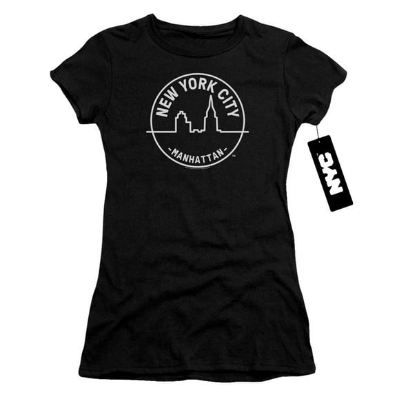 New York City See Nyc Manhattan Junior Women's T-Shirt Sheer Black
