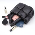 thumbnail image 2 of Bolsa acolchado de algodón a cuadros, de hombro para mujer de otoño e invierno, cálido para el trabajo (negro) Ehuebsd Para Estrenar, 2 of 9