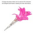 thumbnail image 4 of Uxcell 42mm Alloy Corsage Decorative Holder Vase for Wedding Party Prom Silver Tone 2 Pack, 4 of 6
