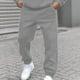 thumbnail image 1 of Pantalones largos para hombre, lisos, a la moda, informales, con bolsillos, cintura elástica, pantalones largos, pantalones deportivos, pantalones de poliéster para hombre., 1 of 5