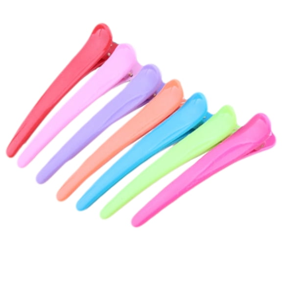 8cm Colorful Plastic Duckbill Hair Clips Candy Color Styling Barrettes Long Hairpins for Women Girls