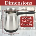 VINGVO Turkish Coffee Maker Stainless Steel 600ml Turkish Coffee