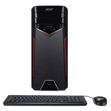 Acer Aspire Gaming desktop, Intel core i5-7400 processor, 3 GHZ, 8GB DDR4 Memory, AMD Radeon RX 480 Graphic Card, 1TB Hard drive, Windows 10 home, (Best Processor For Gaming Amd Or Intel)