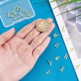thumbnail image 3 of 26pcs 14k Gold Plated Letter Charms A-Z Alphabet Letters Pendants 10mm Initial Alphabet Pendant A-Z Alphabet Charms Pendant Beads for Jewelry Making Bracelets Necklace Keychain for diy, 3 of 5