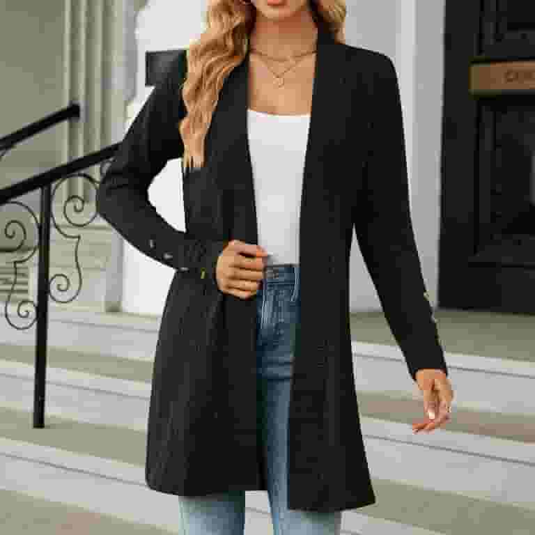 Women's Fashion Printed Color Long Sleeve Loose Coat Women's Fashion Printed Color Long Sleeve Loose Coat