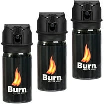 Burn Pepper Spray for Self Defense Max Strength - 1.35 fl oz Black 3 Pack