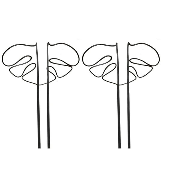 Toystoory 2 unids/set de pilares de plantas de interior libres de óxido que mejoran las columnas decorativas del jardín de la belleza del patio Jardín y Patio Negro