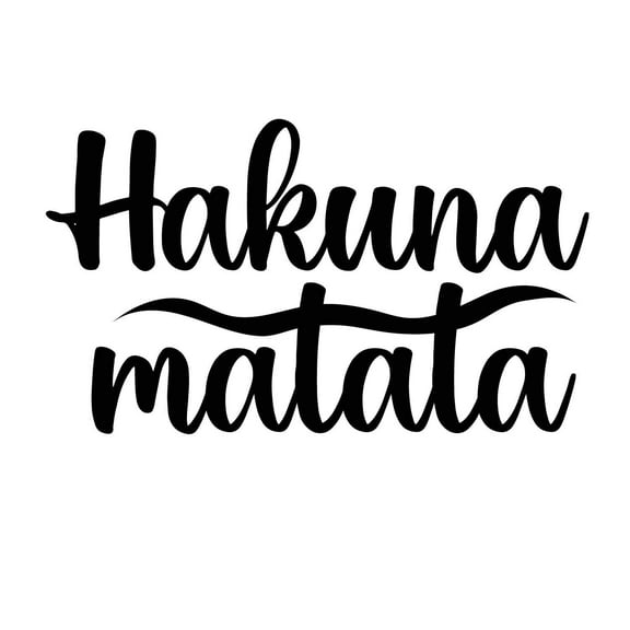 "Hakuna Matata" Black MDF Engineered Wooden Wall Art/Hanging Cutout for Home Decor