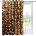 thumbnail image 1 of Animal Print Collection Sliding Door Curtains Gold Drapes Damask Pattern Cortinas Blackout,1 Panel,(W) 47 X (H) 59 Inches, 1 of 6
