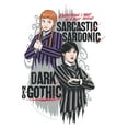 thumbnail image 2 of Womens Wednesday Sarcastic and Dark Duo T Shirt, 2 of 4