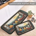 thumbnail image 6 of Kitchen Floor Mat 2 Sets Carpet Floor Mat Kitchen Mat Bathroom Mat Living Room Mat Bedroom Mat Absorbent Delicate Fabric No Ball Cozy Chicken Window, 6 of 7