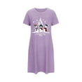 thumbnail image 2 of Somuwie Large size short Halloween women's nightdress with chest print round neck short sleeves short nightdress, 2 of 5