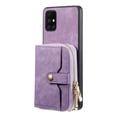 thumbnail image 5 of for Samsung Galaxy A51 5G Wallet Case, Crossbody Phone Purse with Card Holder for Women, Zipper PU Leather Carrying Cover Gift with Shoulder Strap Kickstand Anti-drop for A51 5G - Purple, 5 of 8