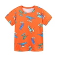 thumbnail image 4 of WhouRiu Boys Girls Summer Casual Outfits Kids Unisex Short Sleeve Cartoon Graphic Tees Shorts Sets, 4 of 6