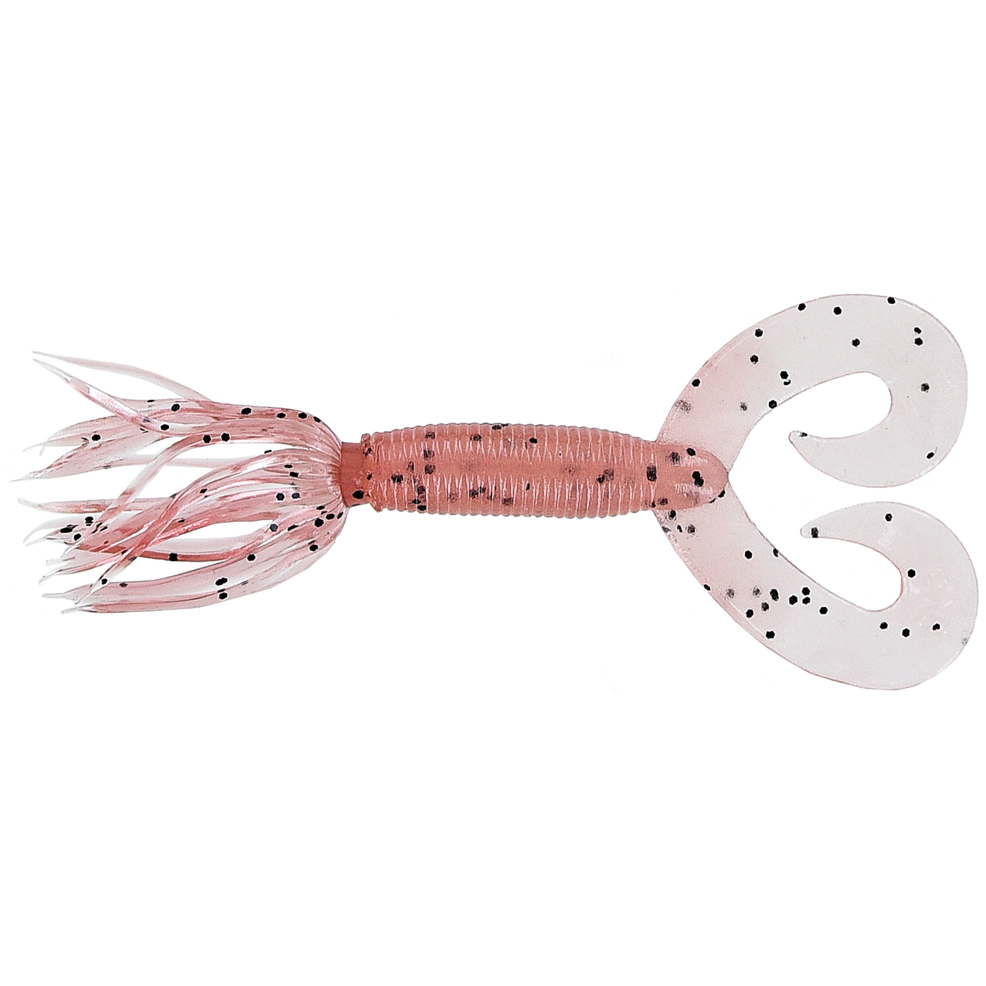 Yamamoto Double Tail Hula Grub 5 Inch Light Pink/Black Flake