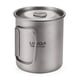 thumbnail image 5 of Tazas de titanio Copa de titanio ultraligera portátil para acampar al aire libre Tapa de agua de campo de campo , con manillable 300ml / 350ml / 450ml / 550ml / 650ml / 750ml, 5 of 7