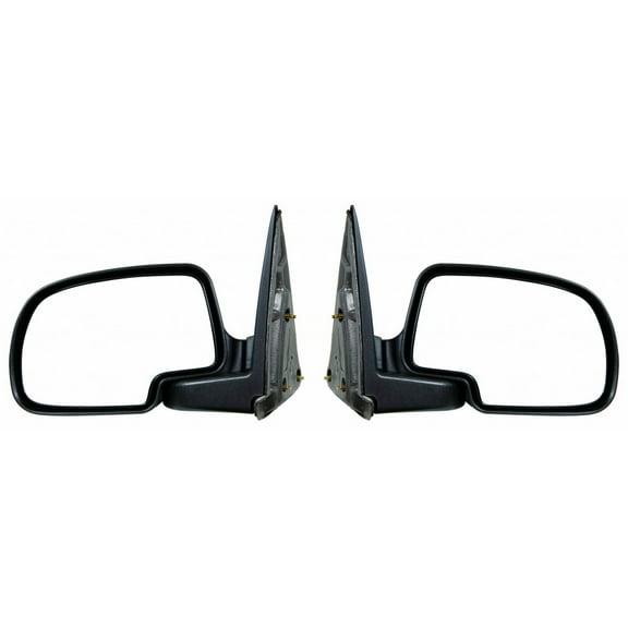 For Chevy Tahoe Door Mirror 2000 Pair Driver and Passenger Side Chrome Manual Non-Heated GM1320208