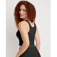 thumbnail image 3 of Hanes Originals Women's Rib Cropped Tank Top with Lettuce Edge Trim Black XL, 3 of 5