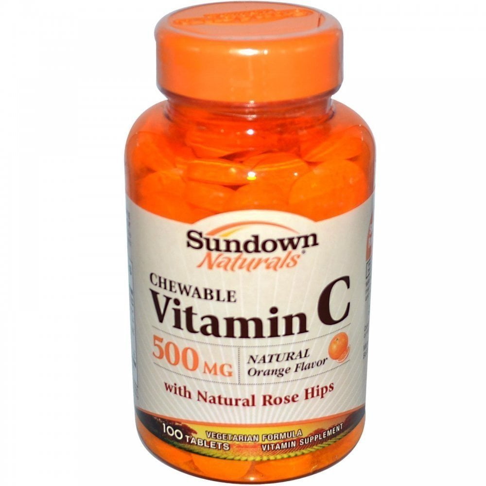 Sundown Vitamin C W Rose Hips 500mg Tablets 100 Ct 6 Pack Walmart Com
