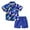 Dark Blue, variant on ibiyuan Baby Clothes Boy Two Piece Set Hawaiian Button Down Shirt Summer Short Sleeve Top Shorts Set Cotton Cute Print Kids Boys Summer Outfit