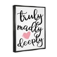 thumbnail image 3 of Stupell Truly Madly Deeply Romantic Heart Holiday Painting Black Floater Framed Art Print Wall Art, 3 of 6
