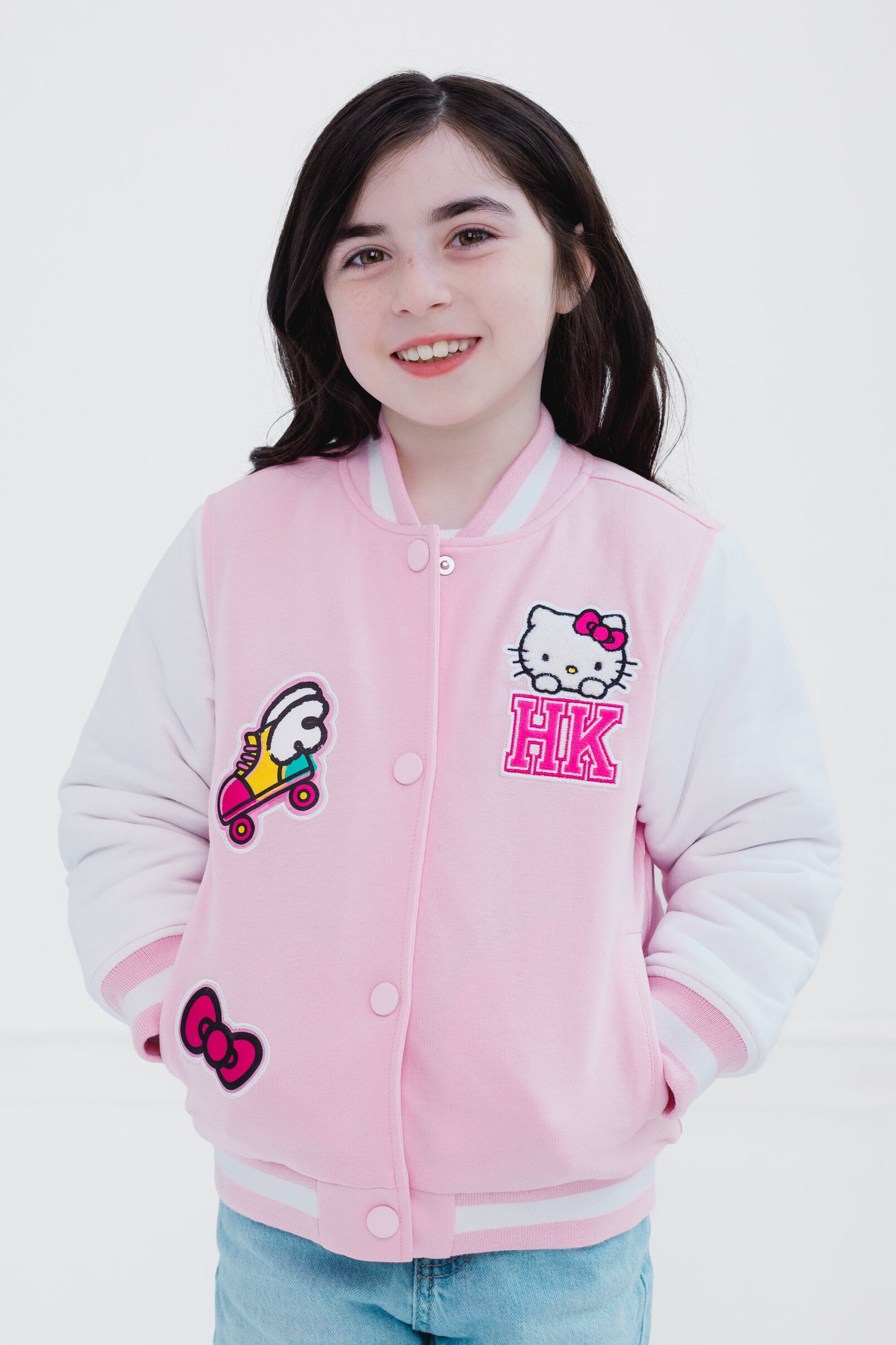 Hello Kitty French Terry Varsity Bomber Jacket Little Kid to Big Kid