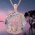 thumbnail image 2 of Colgante de árbol de la vida para niña de moda, collar de árbol de la vida hueco personalizado y simple, 2 of 4