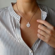 Everly Womens Diamond Sterling Silver Necklace
