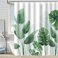 thumbnail image 2 of AUQ Shower Curtains Wind Resistance Shower Curtain Set Stylish Design Comfortable Privacy Protection Bathroom Shower Curtain Sets,Style4, 2 of 4