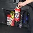 thumbnail image 4 of [Paquete de 4] Red para maletero de coche, Red de almacenamiento para maletero, tamaño grande 35 x 25 cm, botellas, comestibles, organizadores adicionales de almacenamiento para coche y camión Rojo Verde, 4 of 5