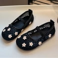 thumbnail image 6 of WZEIIOT Girls Summer Sneakers Breathable Mesh Flower Embroidered Soft Sole Flat Dance Shoes, 6 of 8