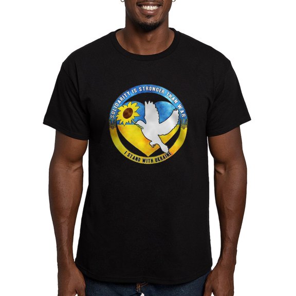 CafePress - I Stand With Ukraine T Shirt - Men's Fitted T-Shirt