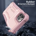 thumbnail image 3 of ExoGuard For iPhone 11 Pro Case, Phone Case with Screen Protector and Kickstand (Pink), 3 of 7